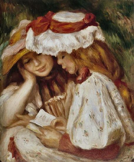 Pierre Auguste Renoir Jeunes Filles lisant oil painting image